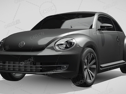 大众甲壳虫2012款C4D汽车模型下载