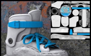 旱冰鞋C4D模型 Roller skates 3D model