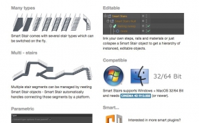 C4D楼梯脚本：Smart Stairs 1.04