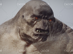 魔戒电影魔多食人妖怪物欧罗海C4D模型 Olog Hai 3d model