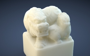狮子印章3D模型（C4D/OBJ/MAX）Lion seal