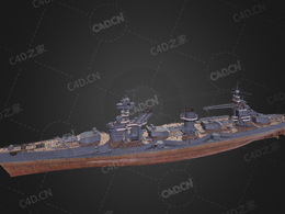 俄国海军伊兹梅尔级战列巡洋舰C4D模型下载Izmail 3d model