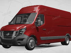 日产nv400封闭车厢面包车2017款C4D汽车模型下载