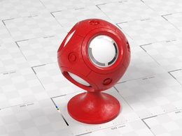 C4D Octane渲染器红色材质 Octane Render Material Preview Scene For Cinema 4D