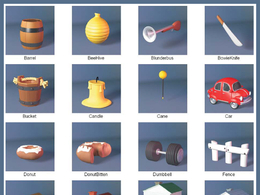 100个卡通滑稽物品3D模型合集 DOSCH 3D: Comic Objects