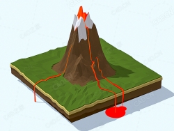 低面多边形火山 Volcano