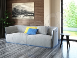 C4D时尚双人沙发布艺沙发模型 sofa 3d model