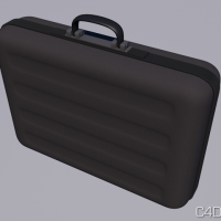 手提皮箱3D模型：Leather suitcase