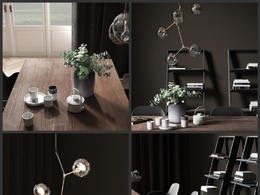 C4D现代室内餐厅模型BeInspiration 96 3D model