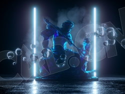 C4D OCTANE逆光渲染雕塑模型