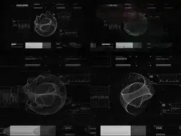 C4D旋转波动的科幻线动画工程 Glitchy