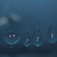 水滴/水珠3D模型 Water droplets drops
