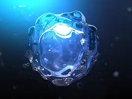 C4D水珠动画工程 Effects of water droplets
