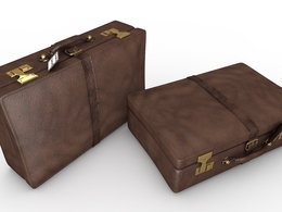 复古皮箱 手提箱C4D模型 Suitcase 3d model