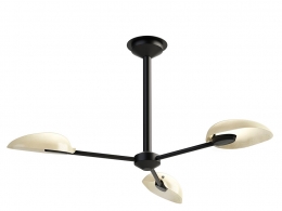 丰富灿烂品牌飞行员3吊灯3D模型素材下载Pilot 3 Chandelier by Rich Brilliant Willin