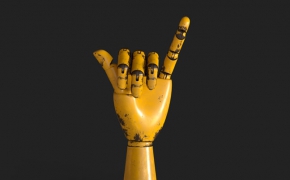 机械手C4D模型 C4D 3D Wooden Hand Rig by Matias