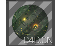 C4D流光溢彩玻璃材质