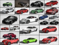 30辆2013-2021年款保时捷汽车车型模型Porsche Car Collection