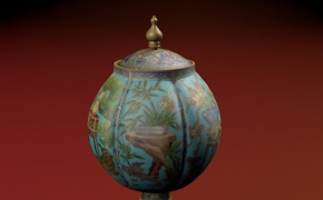景泰蓝瓷器古董花瓶C4D模型 Urna Cloisonné