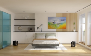 C4D室内渲染：卧室渲染模型 C4D indoor rendering