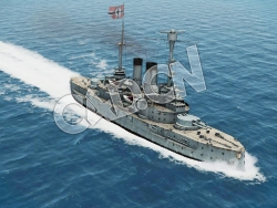 C4D石勒苏益格-荷尔斯泰因号战列舰模型 Schleswig-holstein pre-dreadnought 3d Model