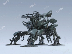 外星科幻四脚机甲人C4D模型 Crawler