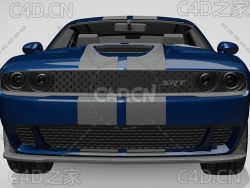 道奇挑战者地狱猫汽车2017款C4D汽车模型下载