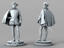 国外人像雕塑C4D模型 Statue Delaunay