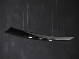 室内灯具模型：三筒弧形吊灯