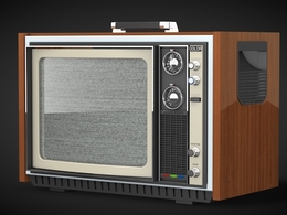 复古电视机 老式电视C4D模型 TV Retro