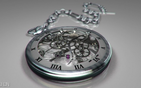 怀表C4D模型 C4D 3D Pocket Watch Model