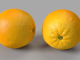橙子 桔子 柑橘C4D模型 Orange 3d model