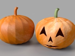 万圣节南瓜C4D模型 Halloween Pumpkin