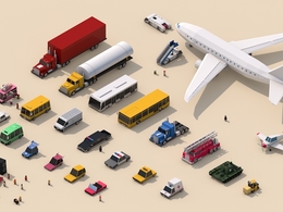 25个Low Poly 低多边形汽车飞机C4D模型(C4D/3DS/FBX/OBJ)