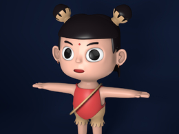 卡通动漫人物角色-哪吒C4D模型