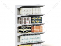 C4D商场超市罐装啤酒货架模型下载market shelf canned beer
