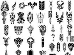 50组科幻赛博朋克纹身图片素材 Artstation – 50 Cybernetic Tattoo