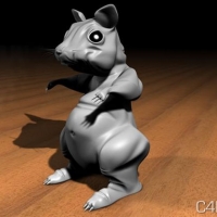 兔子3D模型：C4D Hamster 3D Model