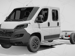 沃克斯豪尔movano板车卡车货车运输车辆汽车2022款C4D汽车模型下载