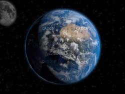 C4D地球月球高精度模型下载 Earth and moon