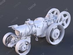 赛博朋克蒸汽火车C4D模型Steed_F03_SKFB-LP2AVM1