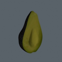 半个鳄梨3D模型 half avocado 3D model