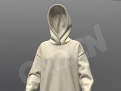 女性衣服连帽衫服装C4D模型