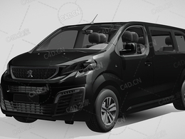 标致旅行者旅行车越野车面包车MPV商务车2017款C4D汽车模型下载