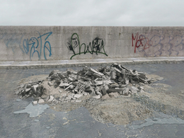 战后损毁模型：建筑废弃水泥块