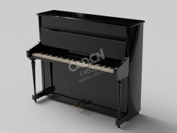 直立式钢琴C4D模型下载 Upright_Piano 3d model
