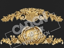 C4D欧式浮雕花构件装饰花件浮雕构件挂件套口雕花立体雕花外墙雕花模型 Stucco