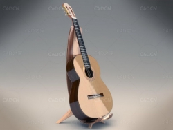 吉他C4D模型3D Classic Guitar