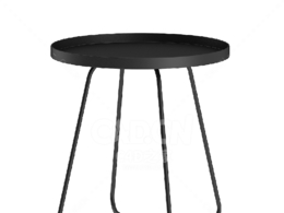 黑色小桌子C4D户外庭院家具模型下载