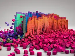C4D方块墙坍塌动画工程 Cinema 4D Cube Animation